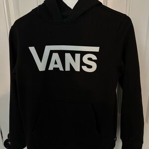 Boys vans black hoodie size medium